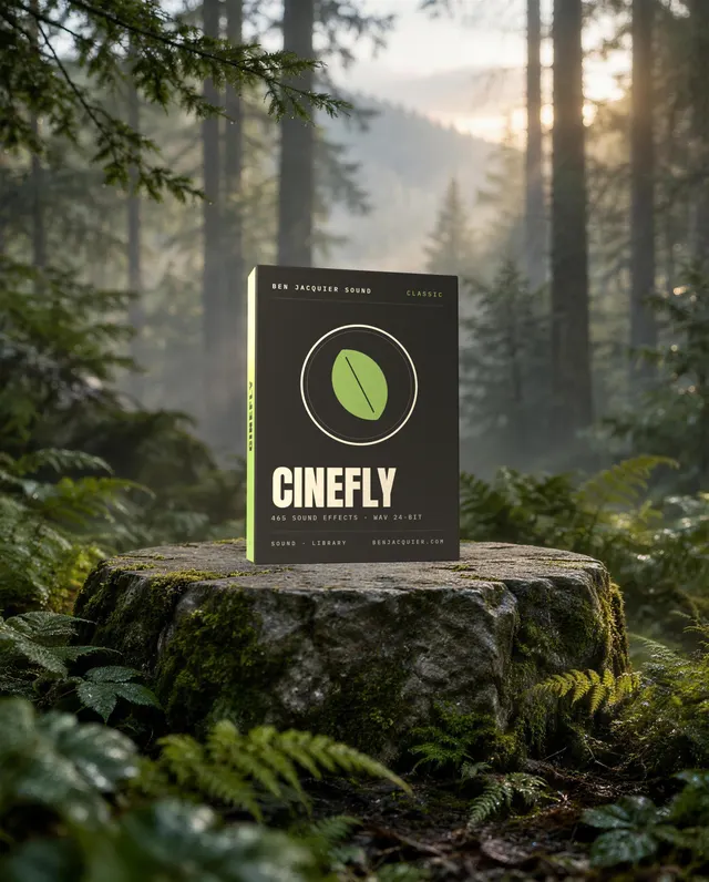 Cinefly sound pack box by Ben Jacquier